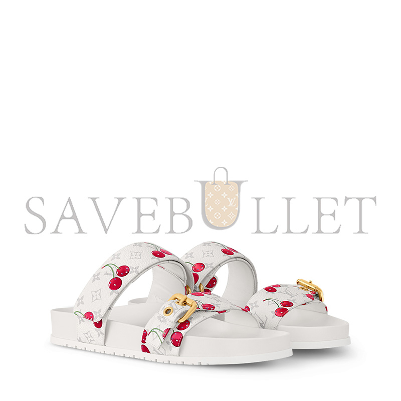 LOUIS VUITTON LV X TM MURAKAMI BOM DIA FLAT COMFORT SANDALS 1AHLZA LOUIS VUITTON LV X TM MURAKAMI BOM DIA FLAT COMFORT SANDALS 1AHLZA